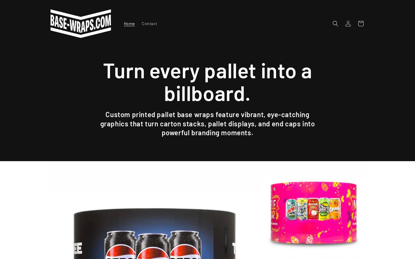 base-wraps.com homepage screenshot