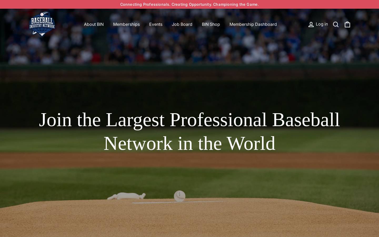 baseballindustrynetwork.com homepage screenshot