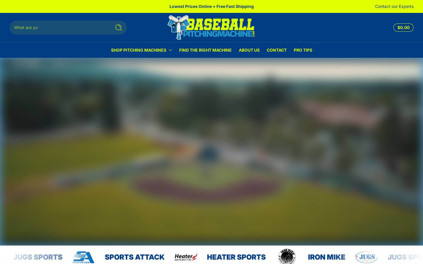 baseballpitchingmachine.com homepage screenshot