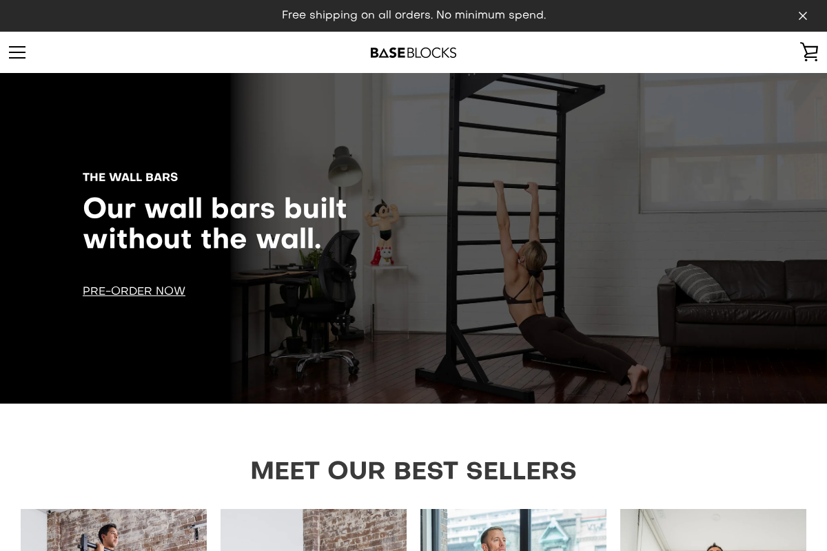 Baseblocks homepage screenshot