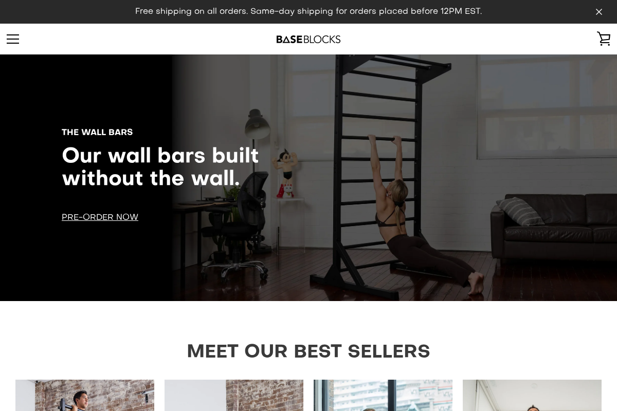 BaseBlocks homepage screenshot