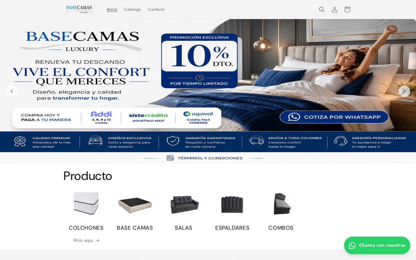 basecamasluxury.com homepage screenshot