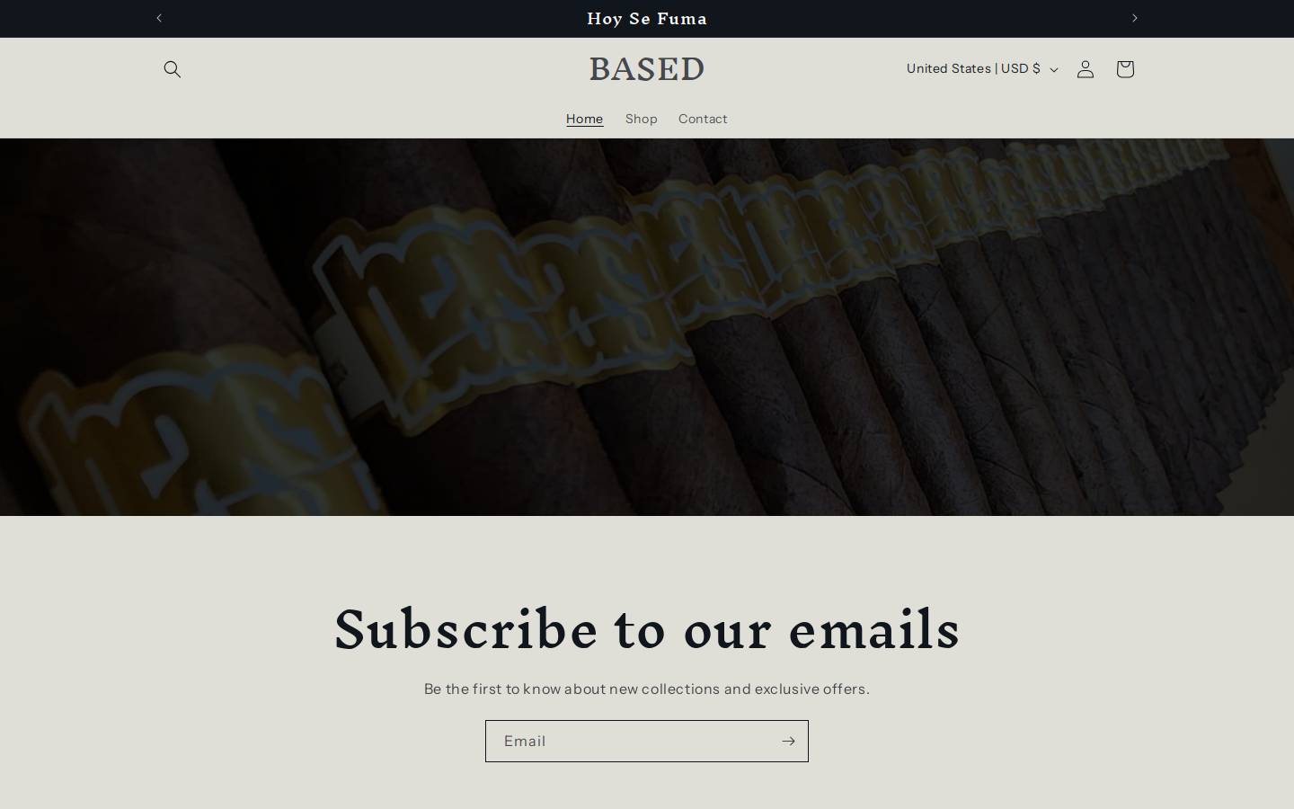 basedcigars.com homepage screenshot