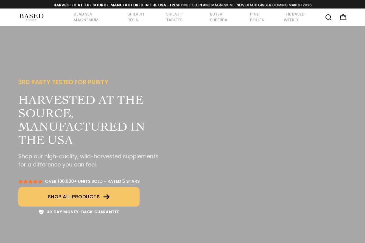 Basedsupplements homepage screenshot