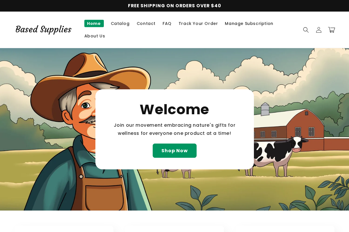 Basedsupplies homepage screenshot