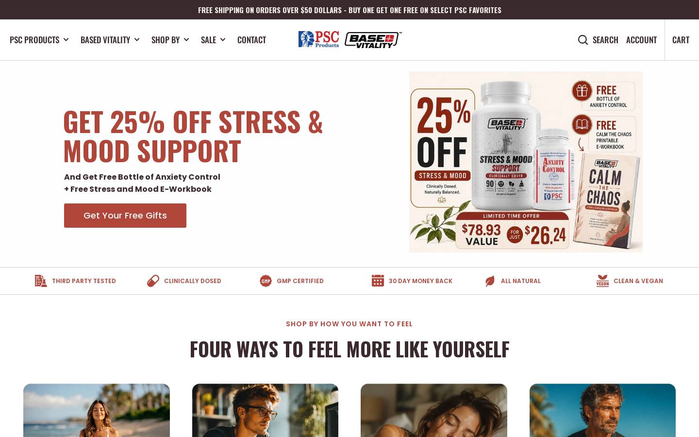 basedvitality.com homepage screenshot