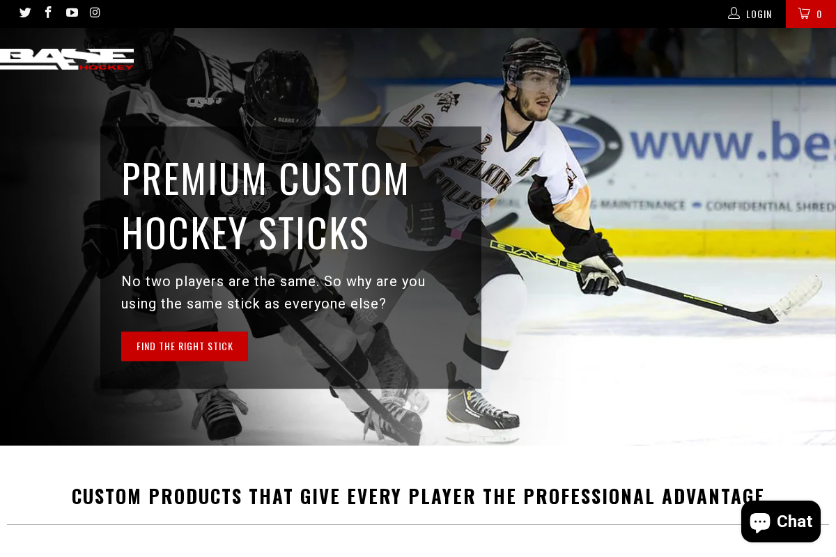 basehockey.ca homepage screenshot