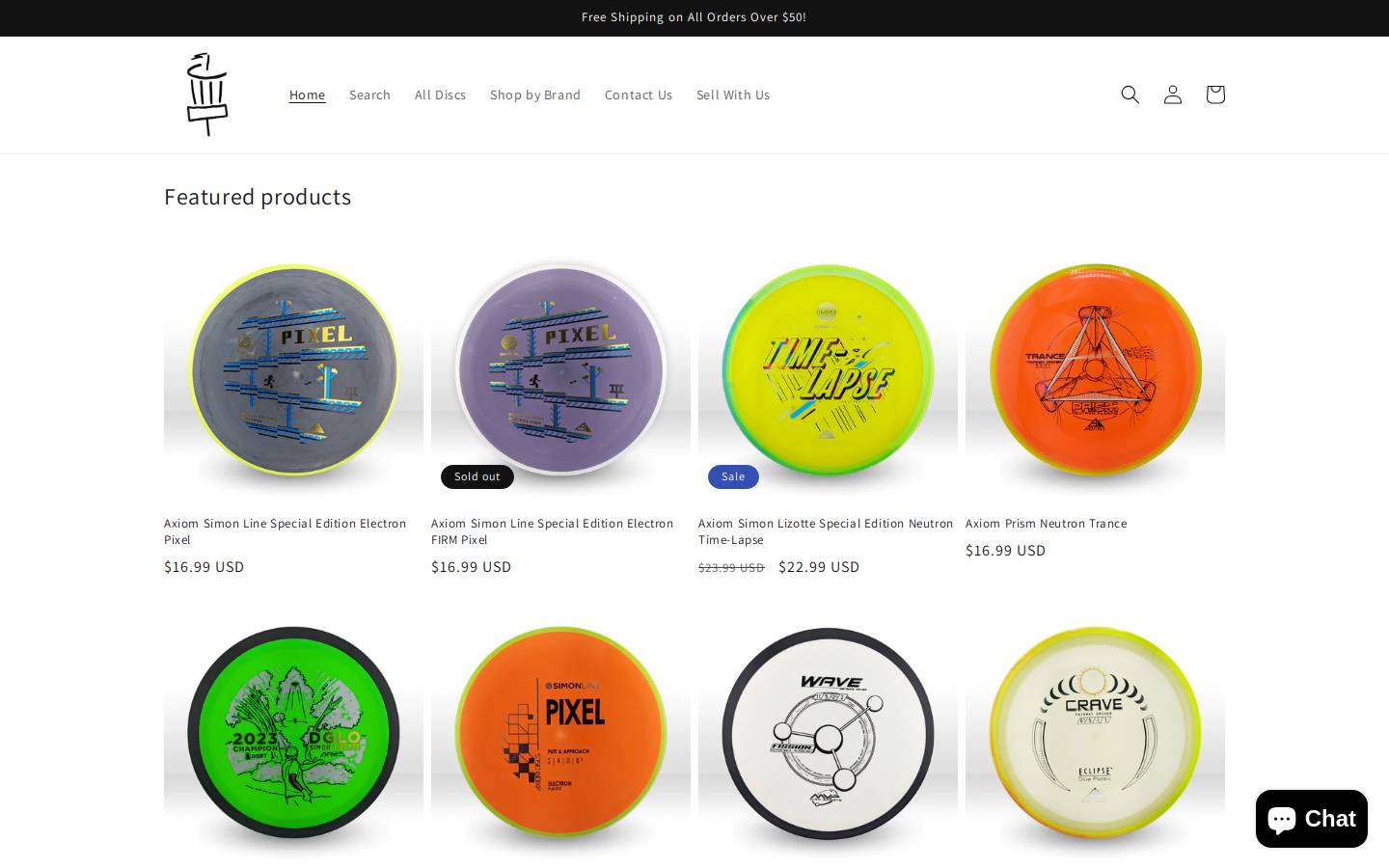 baselinediscgolf.com homepage screenshot