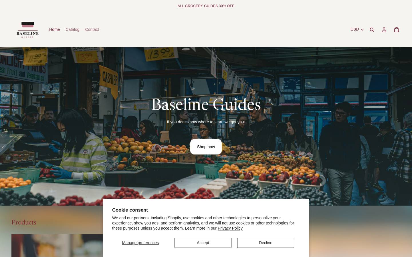 baselineguides.com homepage screenshot