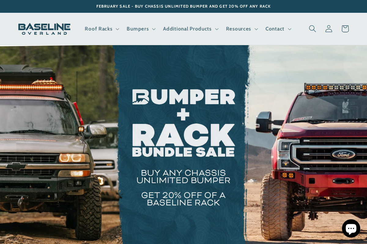 Baseline Overland homepage screenshot