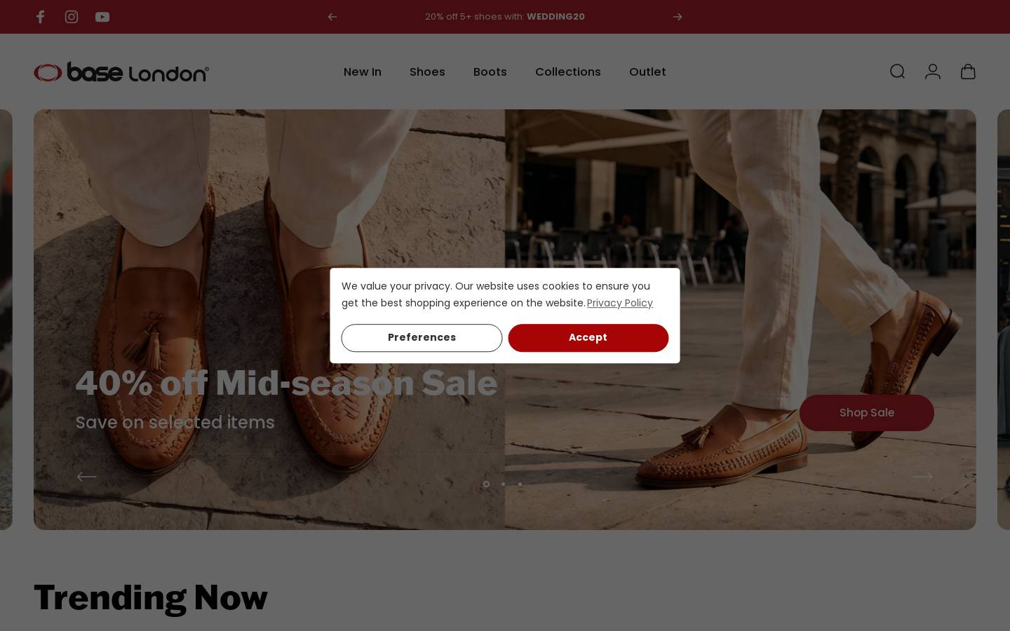 baselondon.co.uk homepage screenshot