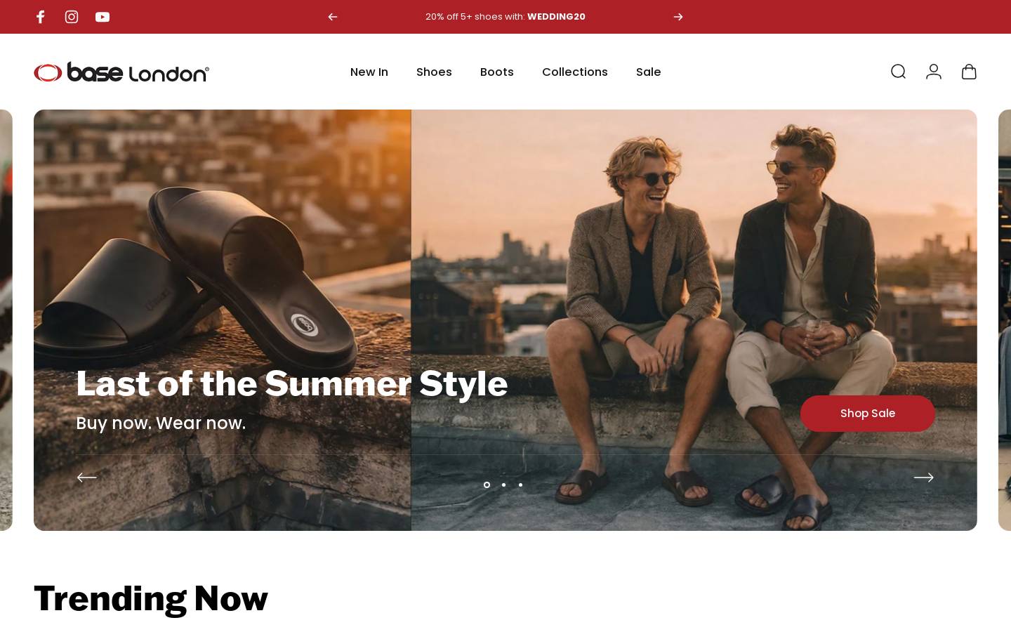 Base London homepage screenshot