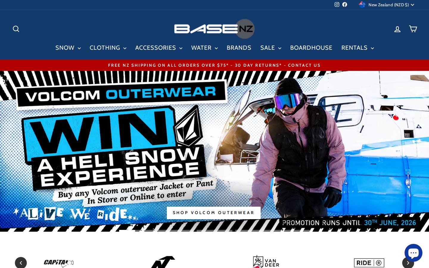 BaseNZ.com homepage screenshot