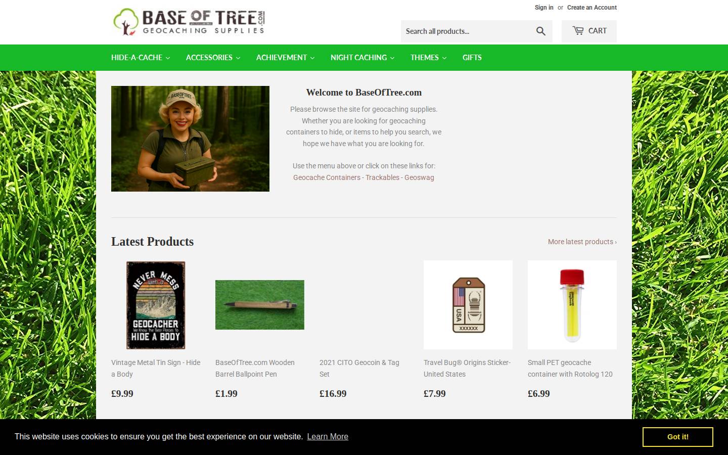 baseoftree.com homepage screenshot