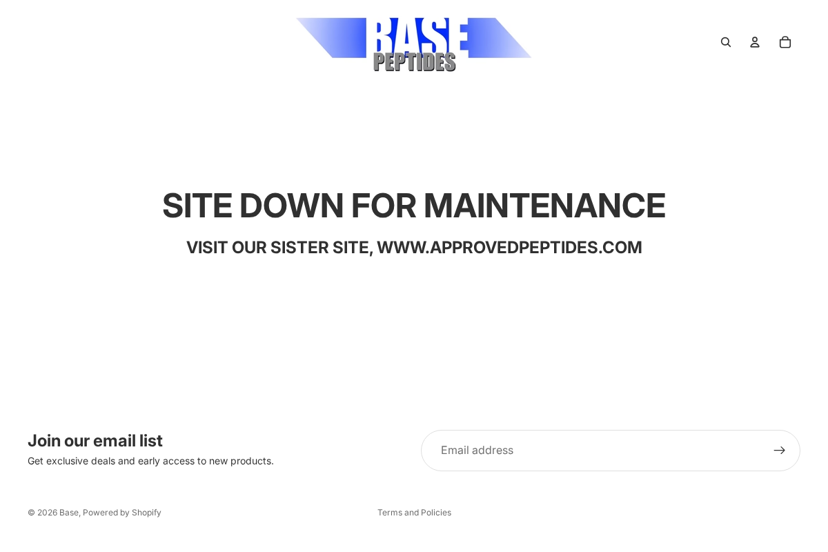 Base Peptides  homepage screenshot