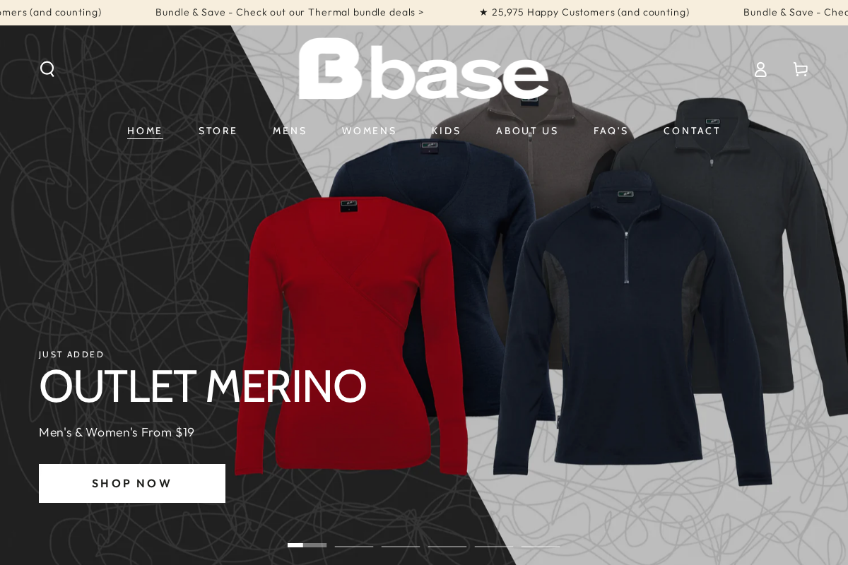 Base Thermals homepage screenshot