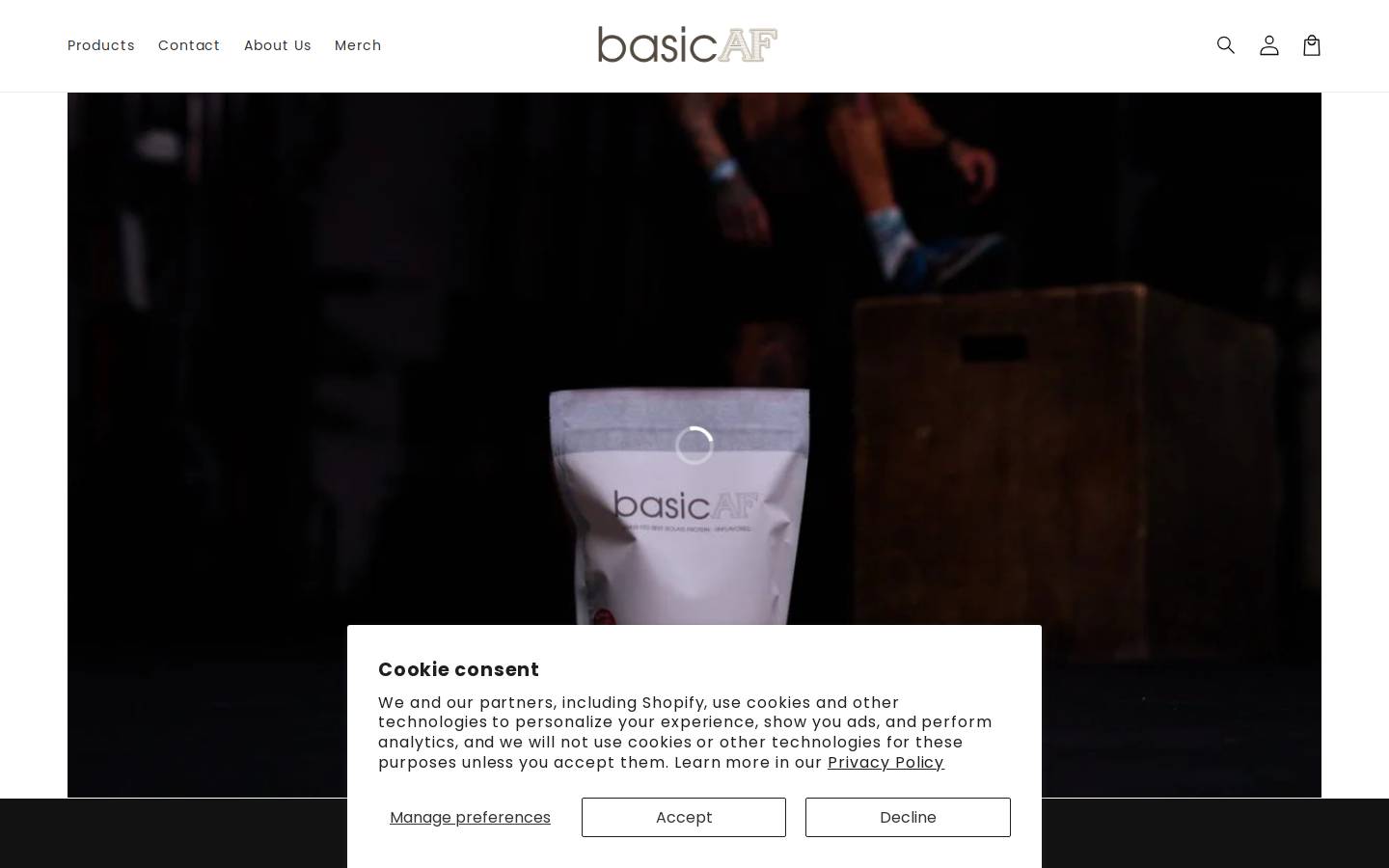 basicafnutrition.com homepage screenshot