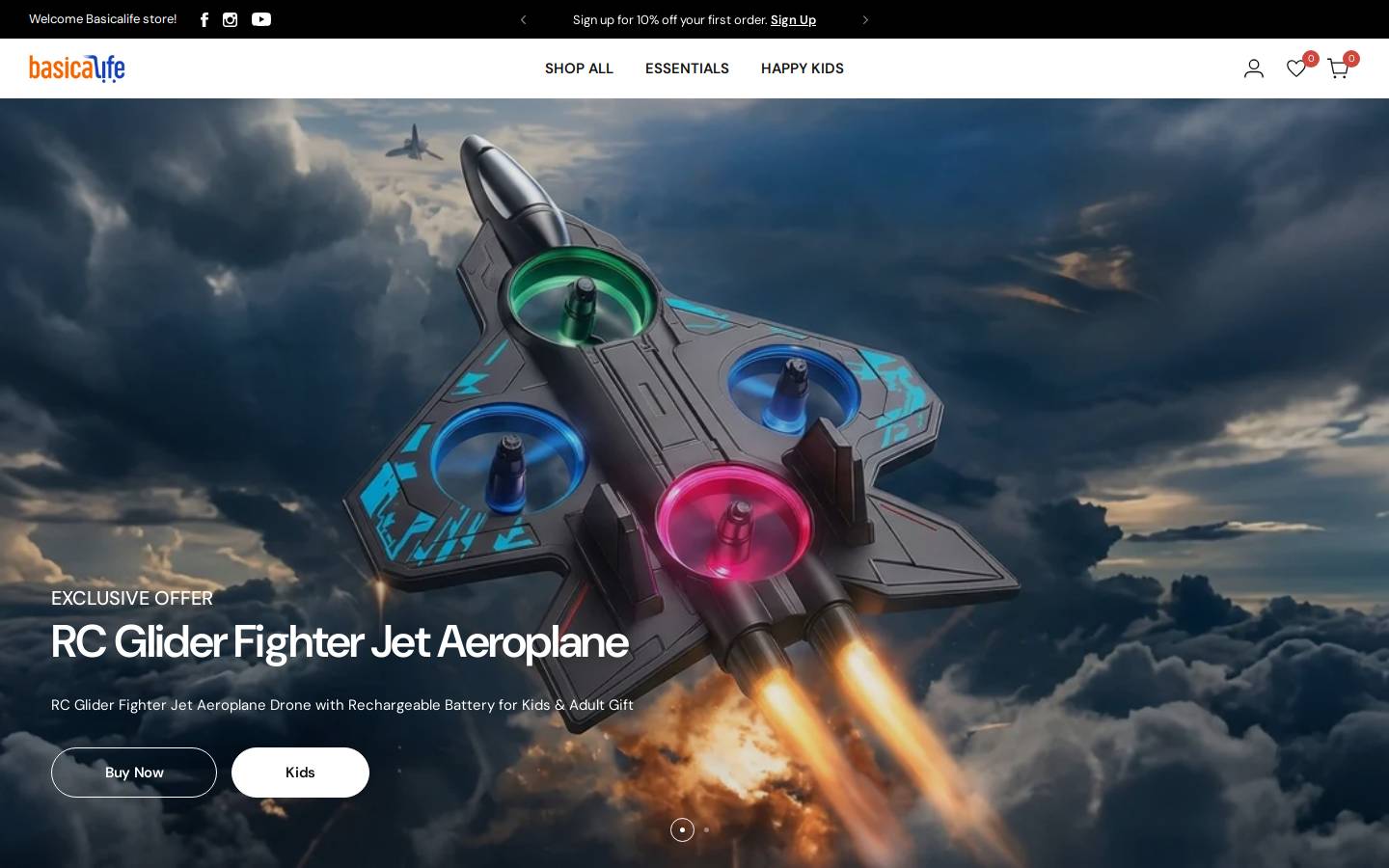 basicalife.com homepage screenshot