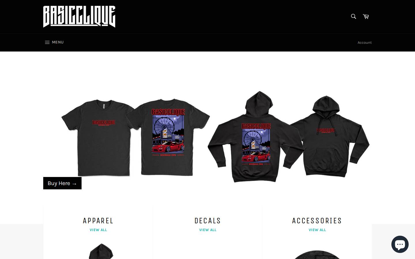 basicclique.com homepage screenshot