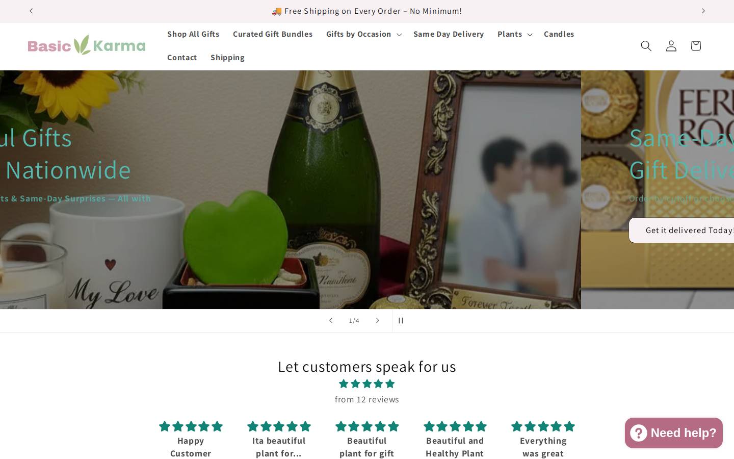 basickarma.com homepage screenshot