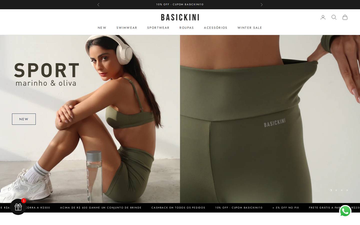 basickini.com homepage screenshot