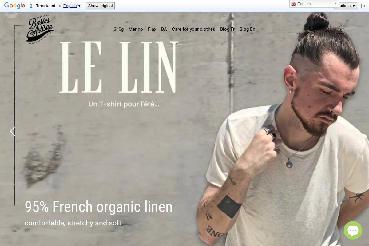 basicsartisan.com homepage screenshot