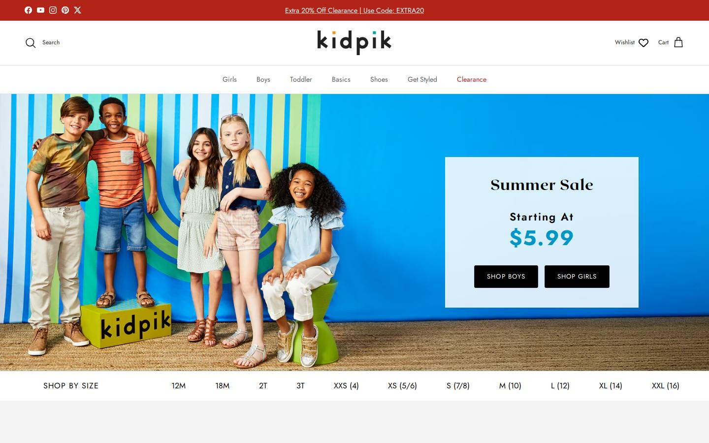 basicsbykidpik.com homepage screenshot