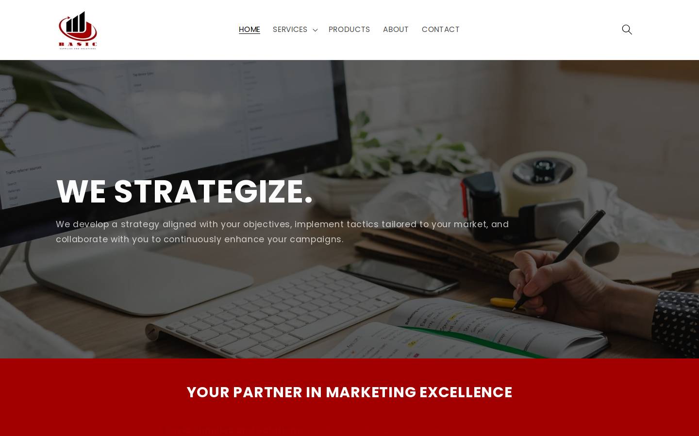 basicsuppliesandsolutions.com homepage screenshot