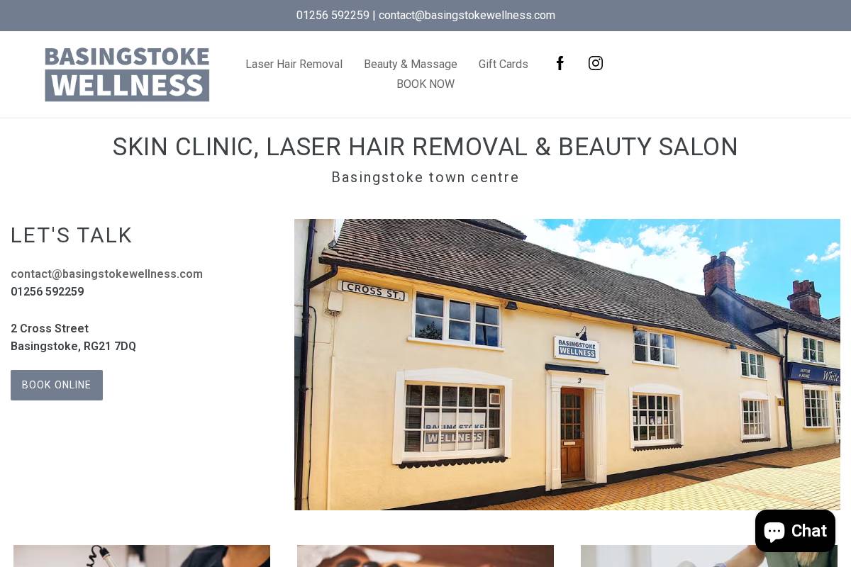 Basingstoke Wellness homepage screenshot