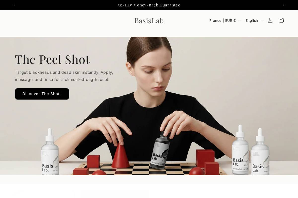 basislabshop.com homepage screenshot