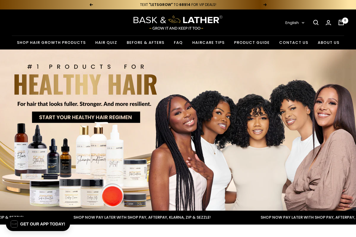 baskandlatherco.com homepage screenshot