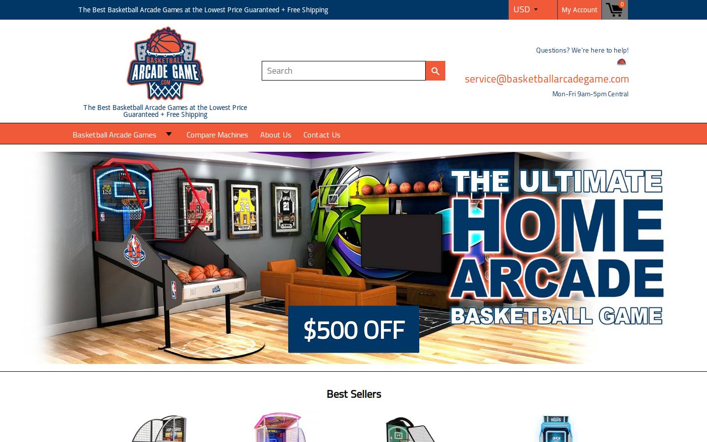 basketballarcadegame.com homepage screenshot