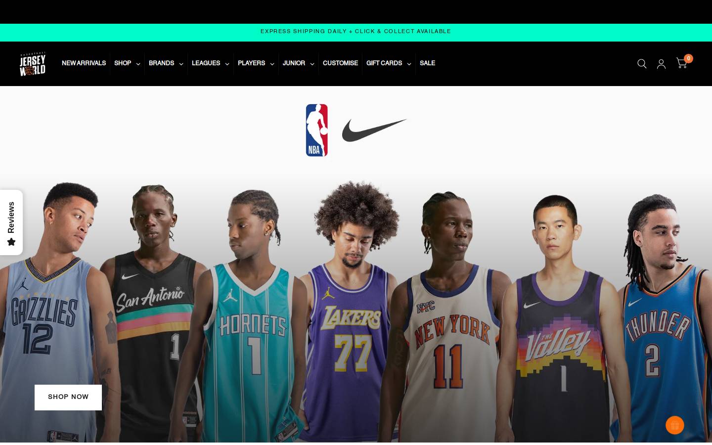 BBALL JERSEY WORLD homepage screenshot
