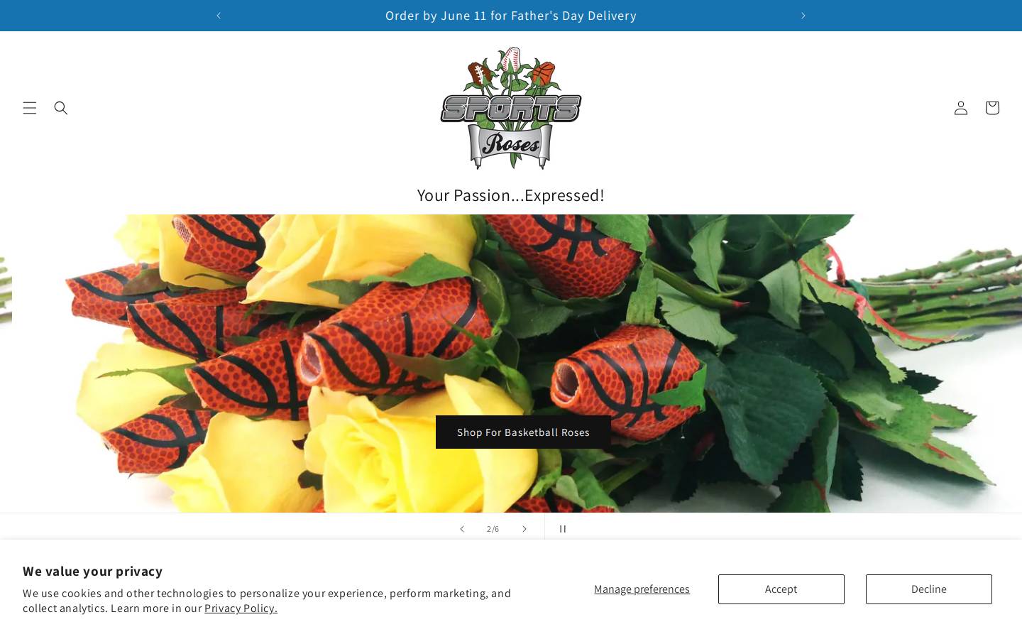 basketballroses.com homepage screenshot
