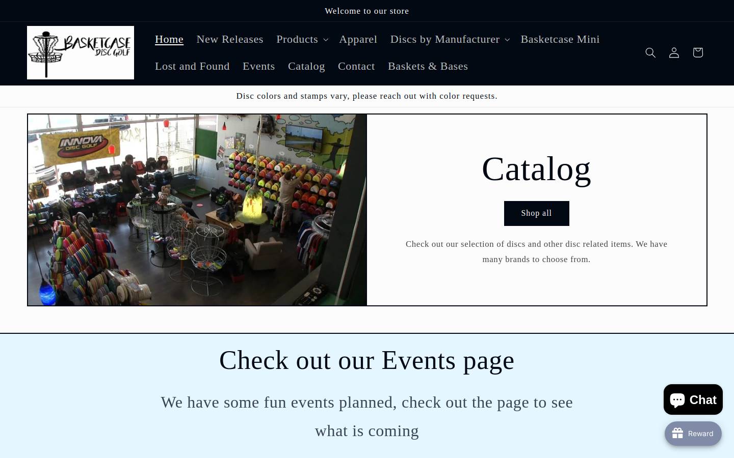 basketcasedg.com homepage screenshot