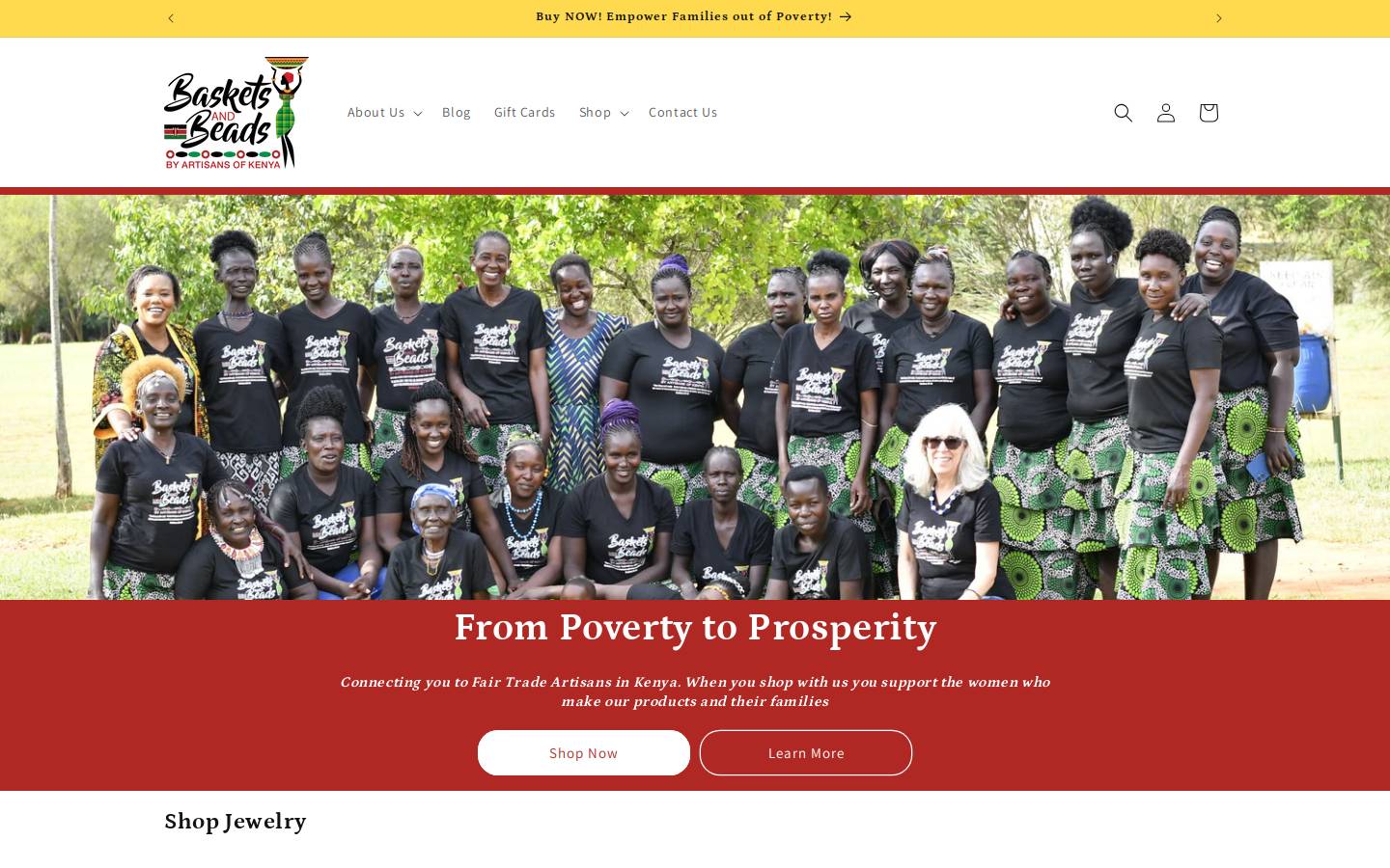basketsandbeadskenya.com homepage screenshot