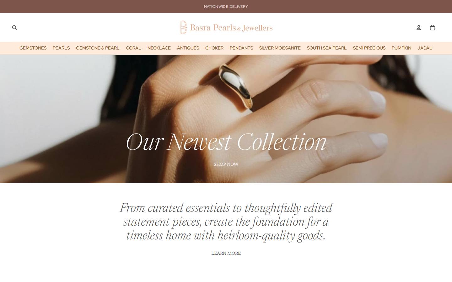 basrapearls.com homepage screenshot