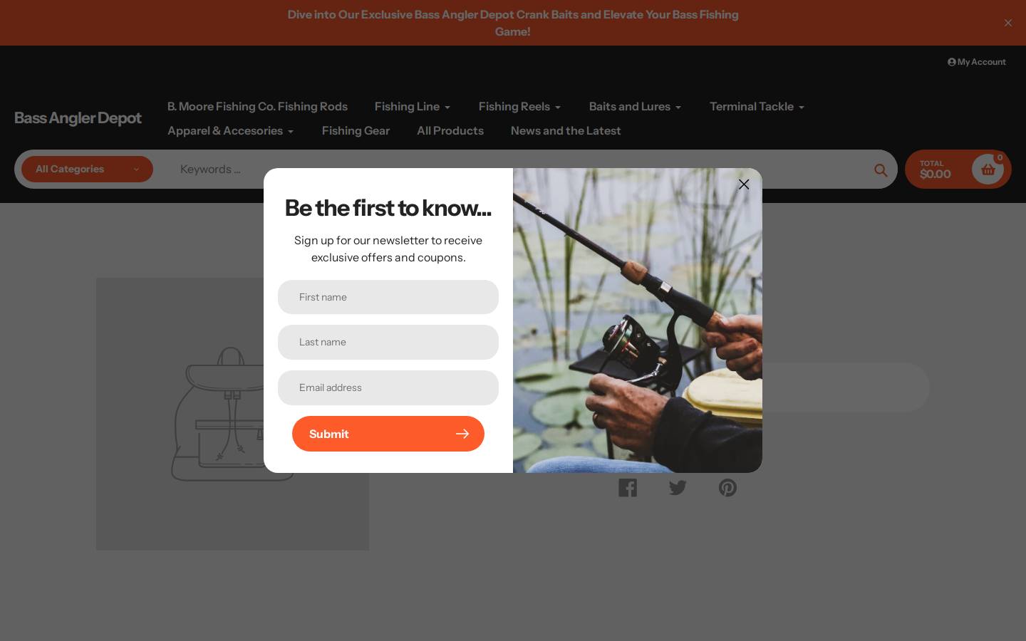 bassanglerdepot.com homepage screenshot