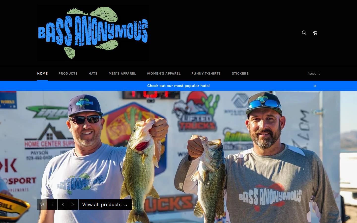 bassanonymous.com homepage screenshot