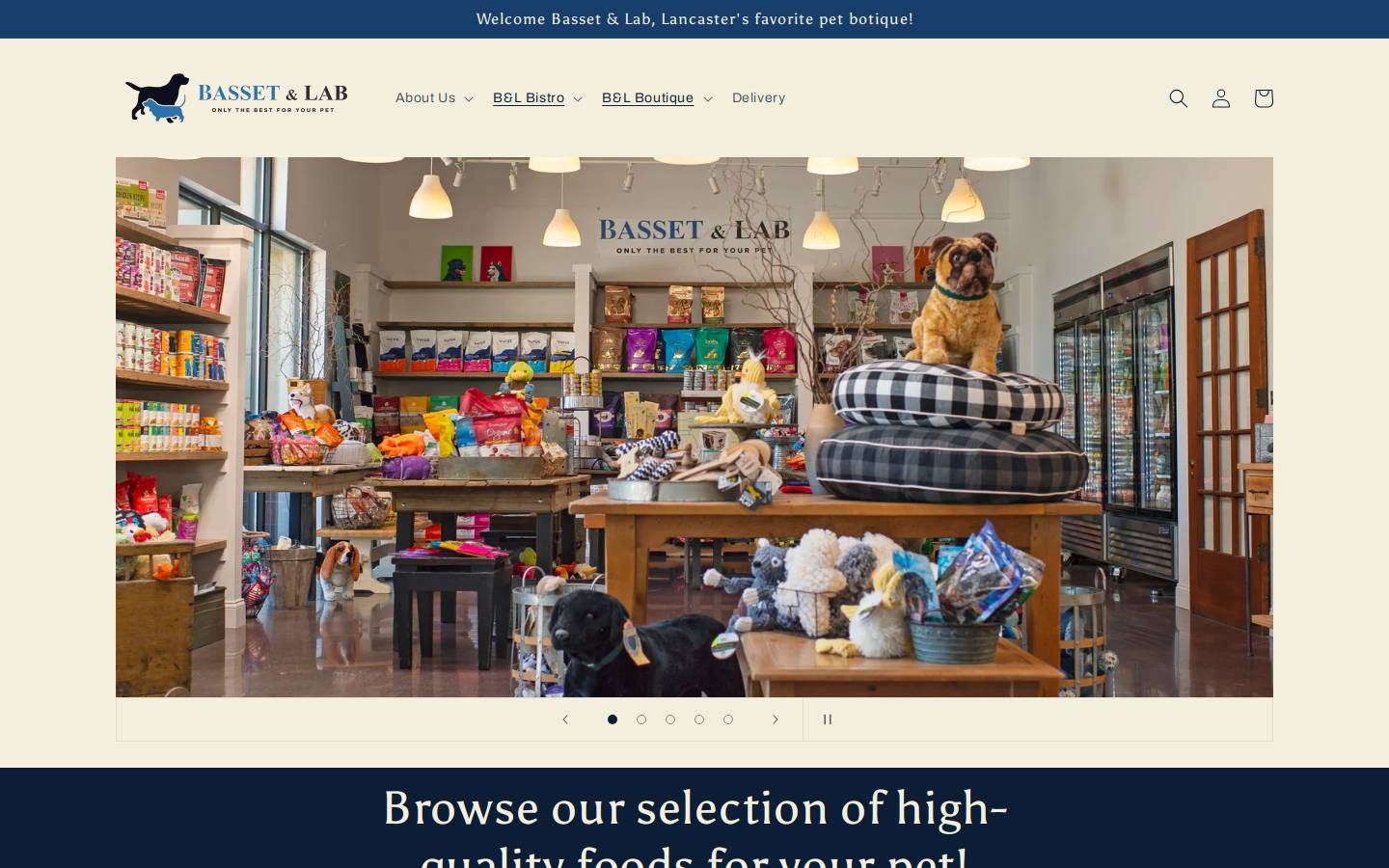 bassetandlab.com homepage screenshot