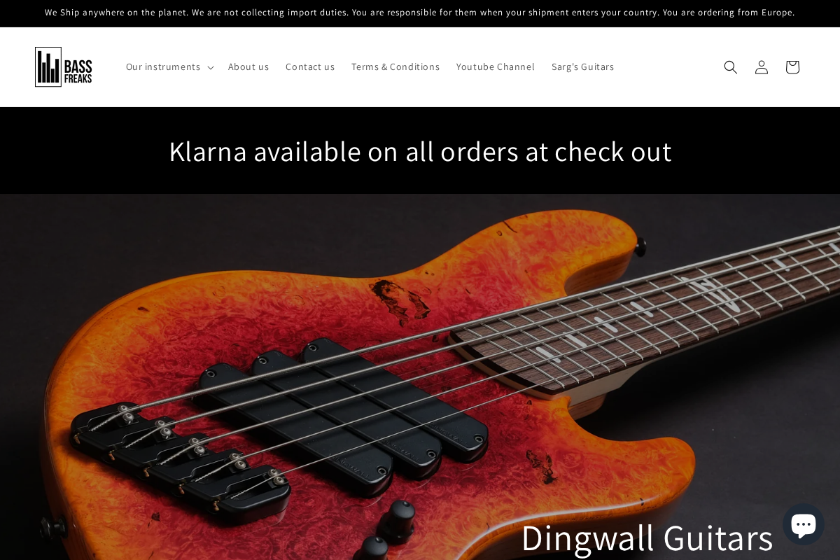 Bass Freaks SPRL homepage screenshot