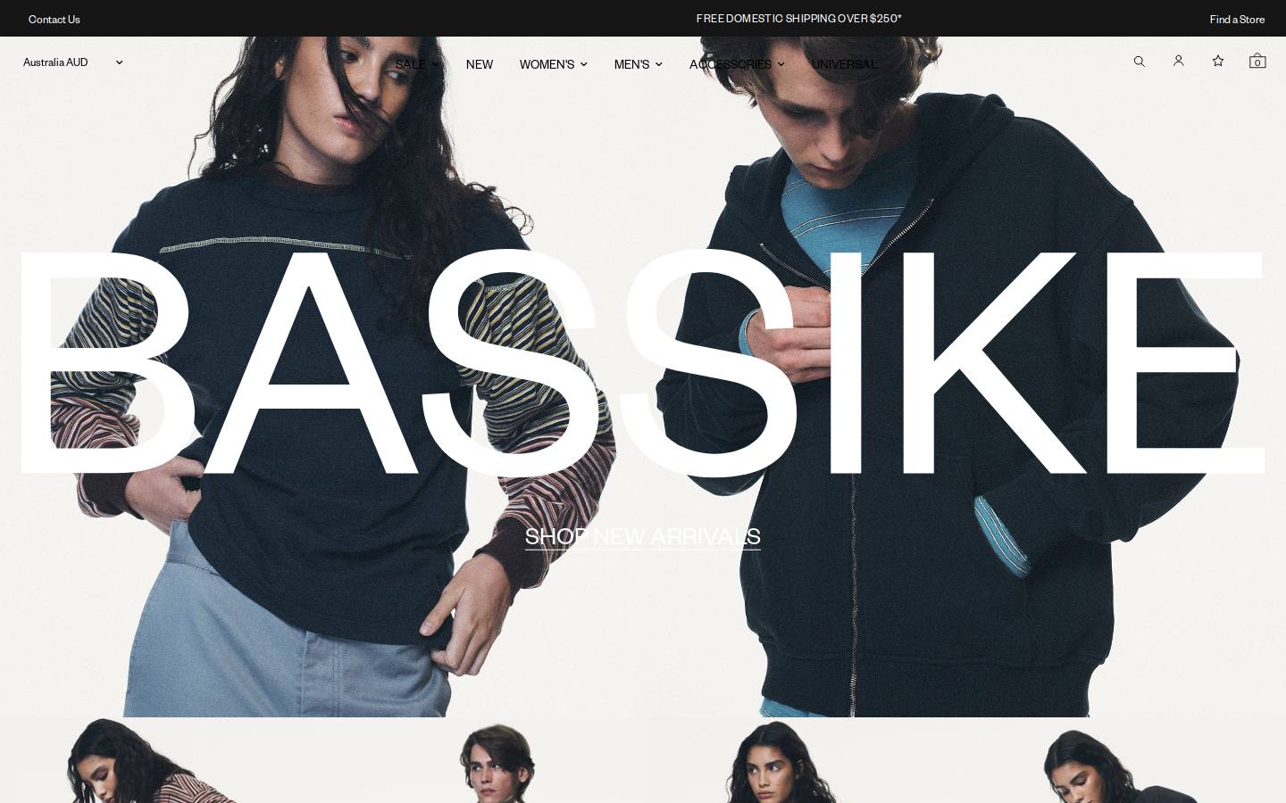 bassike homepage screenshot