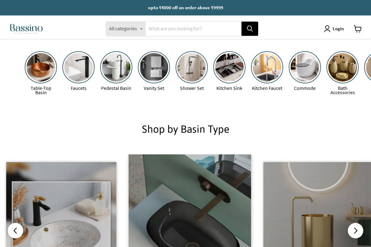bassinoimpex.com homepage screenshot