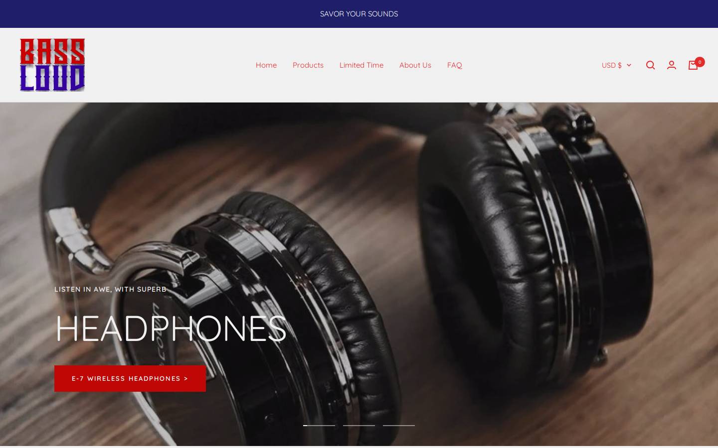 bassloud.com homepage screenshot