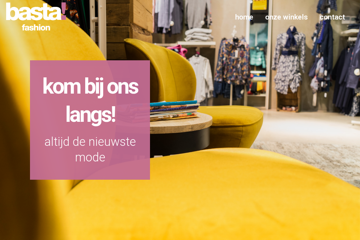 bastafashion.nl homepage screenshot