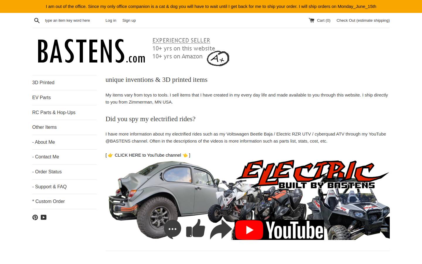 bastens.com homepage screenshot