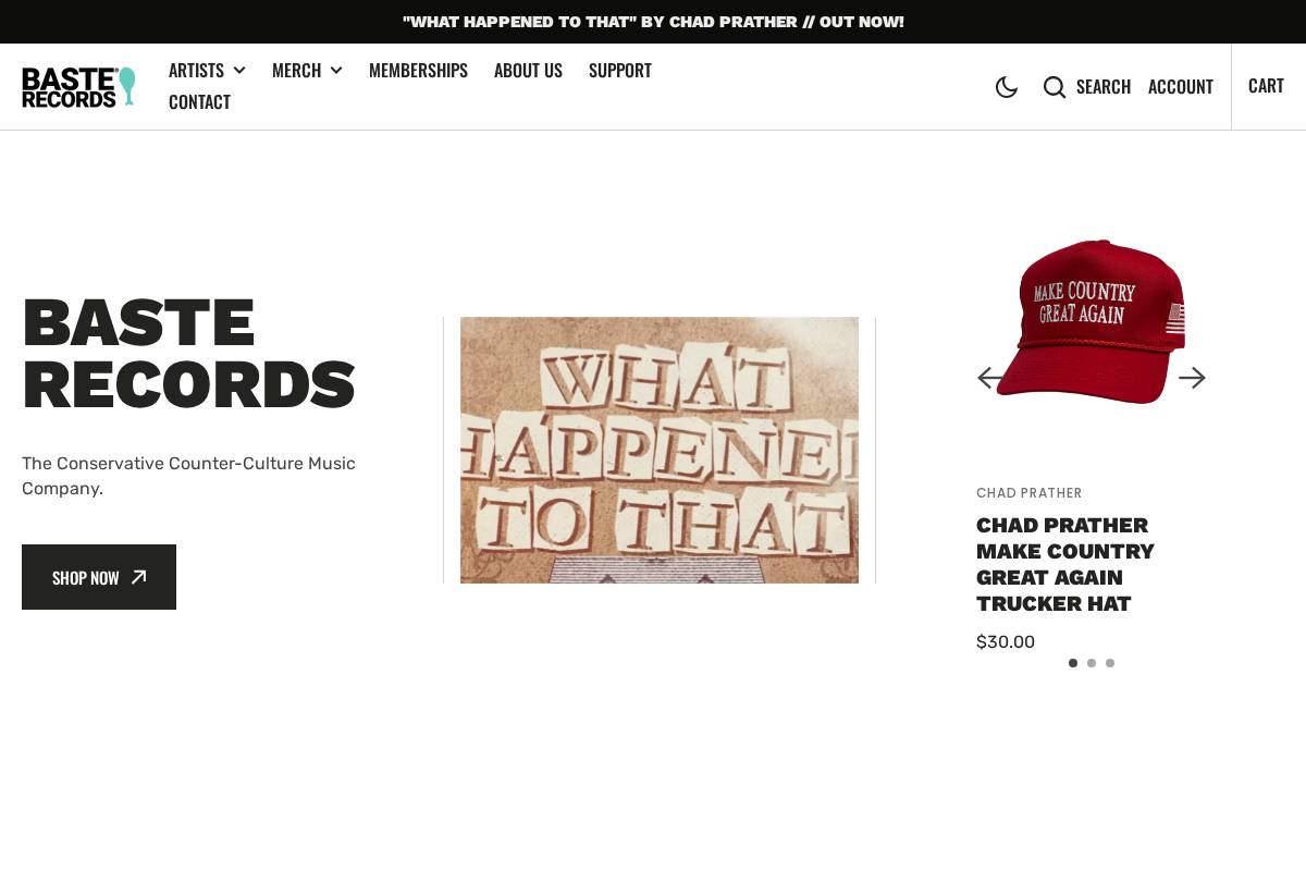 basterecords.com homepage screenshot