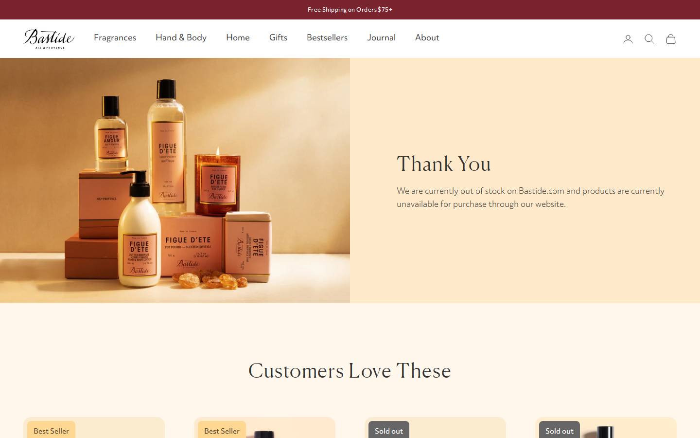 Bastide homepage screenshot