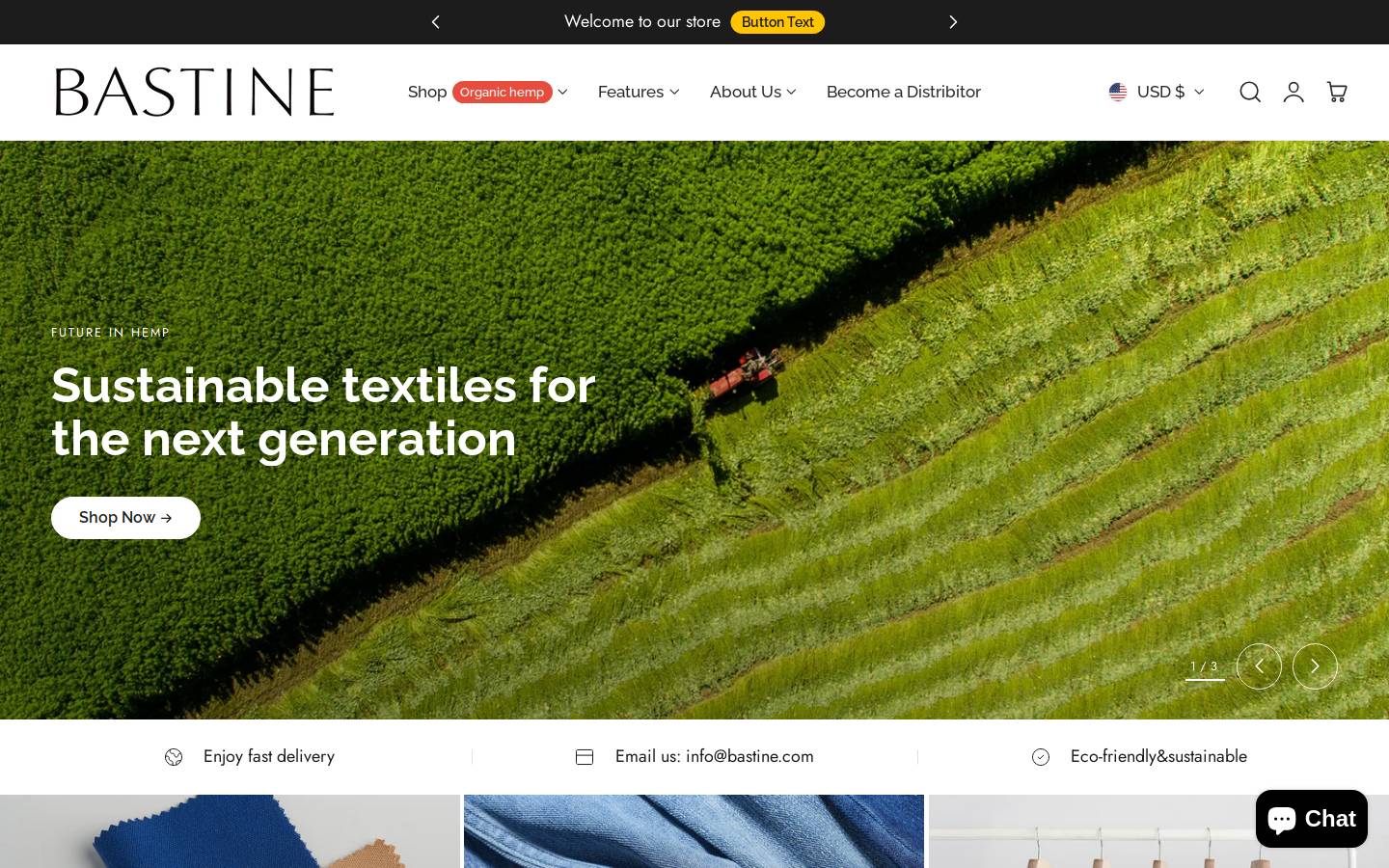 bastine.com homepage screenshot