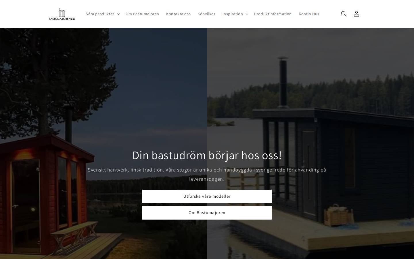 bastumajoren.se homepage screenshot
